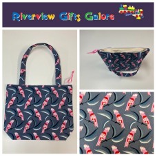 Medium Tote Bag with Zip- Galahs Medium Tote Bag with Zip- Galahs